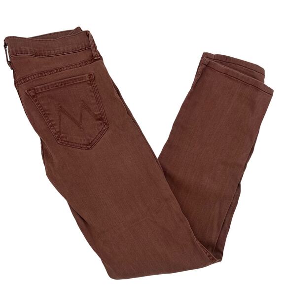 MOTHER Denim The Rascal Pop! Size 26 Terracotta Brown Straight Leg Jeans - Picture 9 of 10